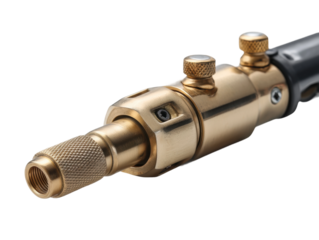 Precision airbrush tool workshop product industrial isolated on transparent background, png