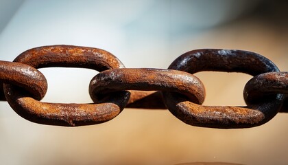 Obraz premium close up of rusty chain