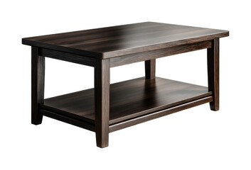 Elegant wooden coffee table design for modern living rooms stylish home furniture isolated on transparent background, png