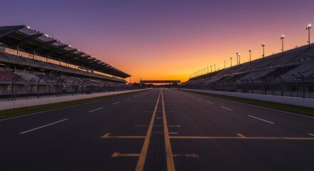 Obraz premium Sunset at the Race Track.
