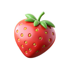 Obraz premium Strawberry 3D Transparent Background Image