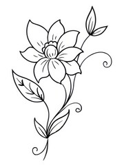 flowers stencil vector 