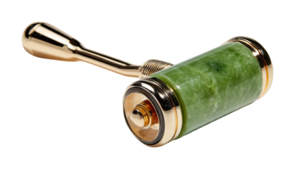 Jade roller skincare routine home spa beauty tool relaxing environment view isolated on transparent background, png