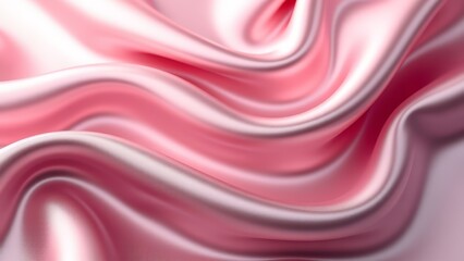 Obraz premium Pink silk fabric with smooth folds