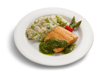 Prato executivo - Salmão com risotto