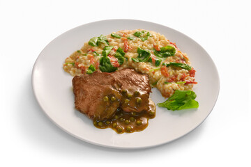 Prato executivo filé com risotto 