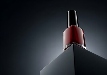 Halloween Product Photography Styling Elegant Red Nail Polish Bottle