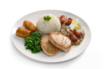 Prato executivo Bisteca de porco com Tutu e cove