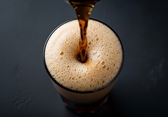 Halloween Product Photography Styling Pouring Dark Beer into Glass