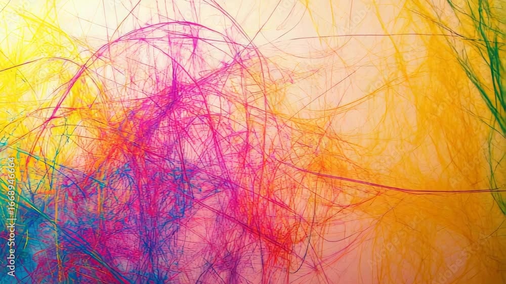 Poster abstract colorful lines intertwine, creating vibrant and dynamic textures