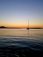 sailboat at sunset