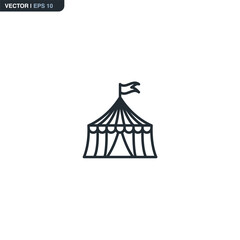 Circus, linear style sign for mobile concept and web design