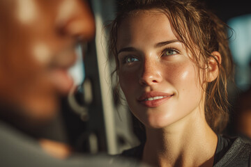 Capturing the spirit of fitness during an intense workout session at the gym