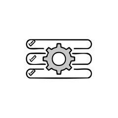 Process and settings icon representing workflow management and configuration
