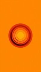 Vibrant Orange Circular Patterns with Layered Depth