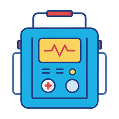 Cardiac rescue defibrillator icon