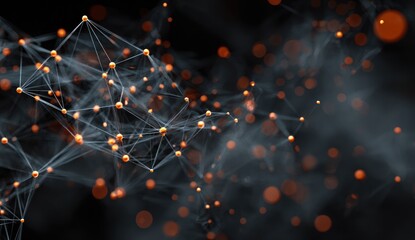 Abstract network of interconnected spheres