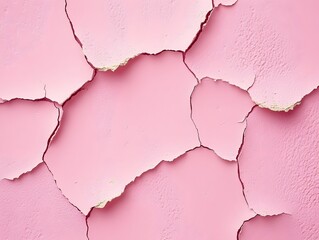 Pink Cracked Wall Texture Background Abstract Grunge