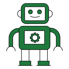 Smart Robot Artificial Intelligence Technology Vector Icon