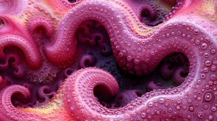 Abstract Pink Organic Texture Bubbles Swirls Deep Sea Coral Reef