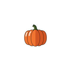 Pumpkin icon logo flat vector design
