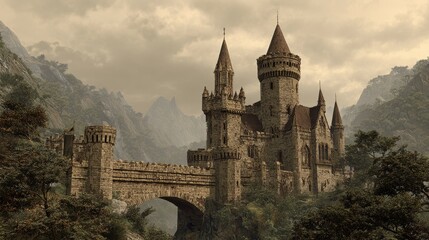 Naklejka premium vintage castle.