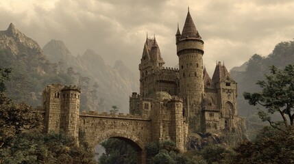 Obraz premium vintage castle.