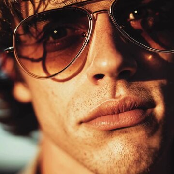 UN MODELLO CON OCCHIALI DA SOLE