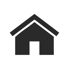 Obraz premium Simple black home icon on white background