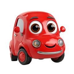 red car isolated on white