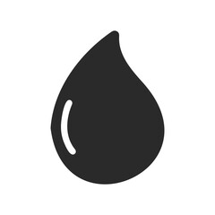 Fototapeta premium Simple black water drop icon on white background