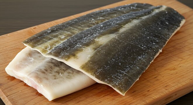 "Mattak &ndash; Piel y Grasa de Ballena plato en capas valorado en la cultura inuit por tradici&oacute;n y nutrici&oacute;n"