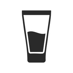 Silhouette of toothpaste tube: minimalist black and white design