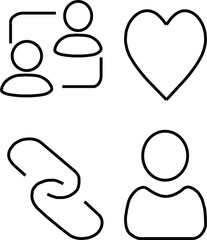social icon, social icon set, communication icon, bonding icon, relation icon vector illustration