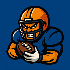 american football player vector as logo