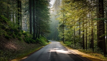 Obraz premium road in the forest