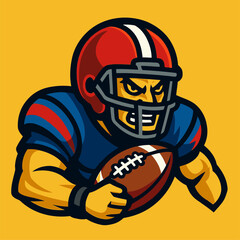 american football player vector as logo