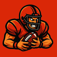 american football player vector as logo