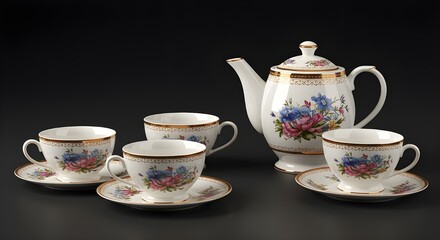Fototapeta premium Teapot and cups.