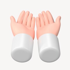 3D praying hands, Islamic religion, collage element
