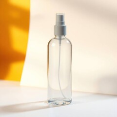 Naklejka premium Clear Spray Bottle with White Cap.