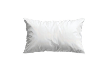Rectangular soft pillow with subtle highlights and natural fabric creases, isolated on transparent background.