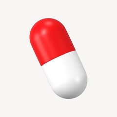 Capsule icon, 3D rendering illustration