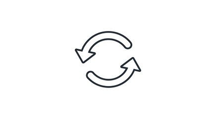 An illustration of a looped arrow design on a white background in a simple and minimalist style ai generated