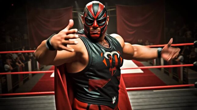 Mexican wrestler with Mexican lucha libre mask aaa (an abbreviation of his original name Asistencia Asesor&iacute;a y Administraci&oacute;n), is a Mexican professional wrestling company	