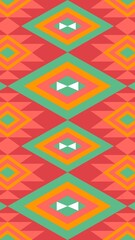 Mexican tribal pattern mobile wallpaper, geometric high resolution background