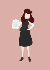Female lawyer clipart, job, occupation illustration