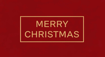 Simple, elegant Christmas greeting on a deep red background.