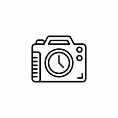 camera timer icon sign vector