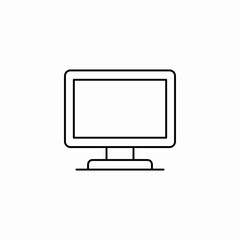desktop monitor icon sign vector
